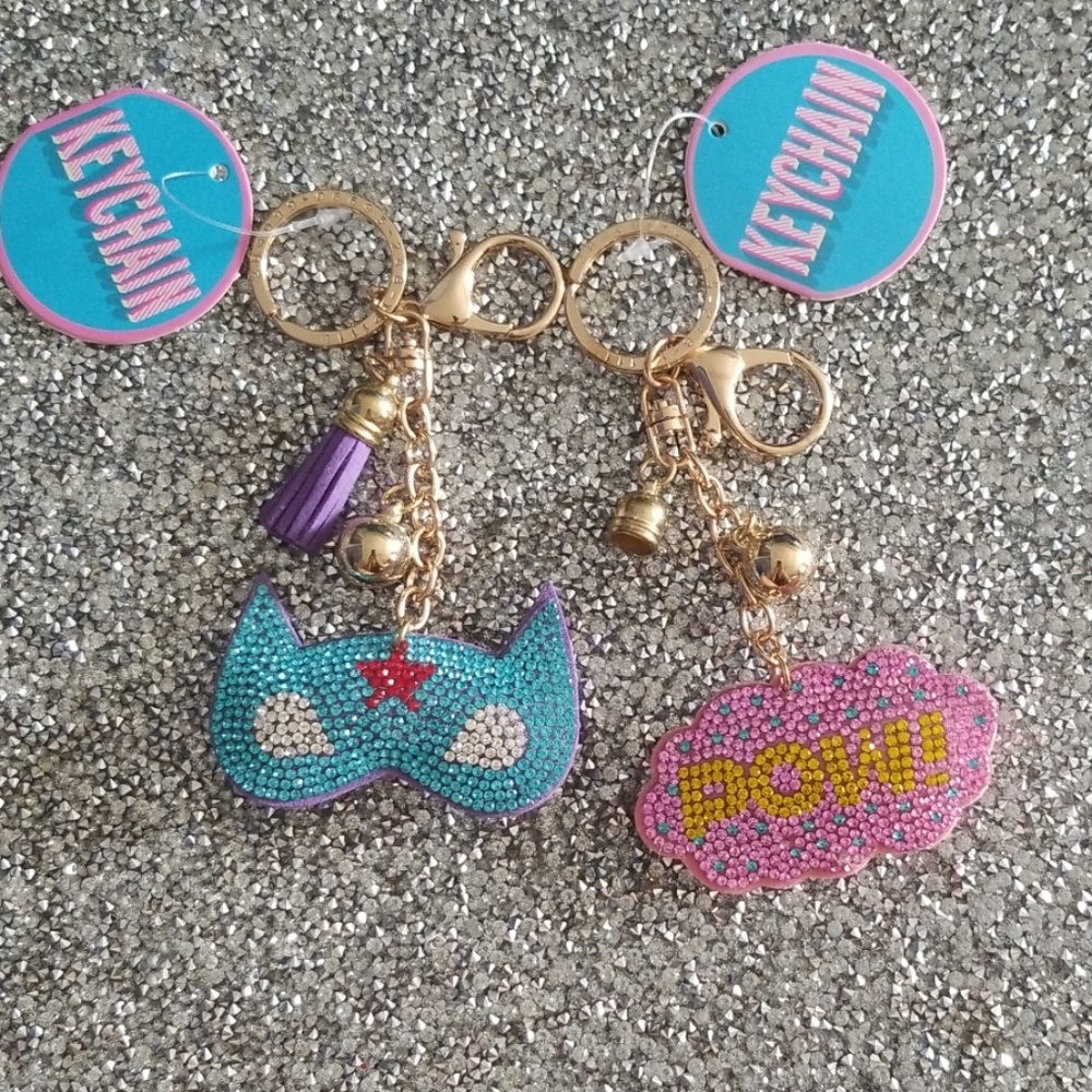 Rhinestone Keychain Set